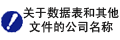 关于数据表和其他文件的公司名称